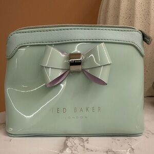 Ted Baker Light Green Cosmetic Bag with Bow Accent